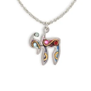 Adorned Chai Necklace, Crimson - 1430287G
