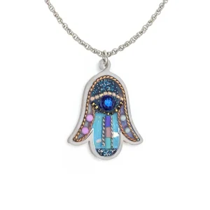 Night Bloom Hamsa Necklace - 1431035