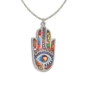 Cherished Blessing Hamsa Necklace, Mosaic - 1432412M