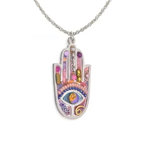 Cherished Blessing Hamsa Necklace, Amethyst - 1432412PU