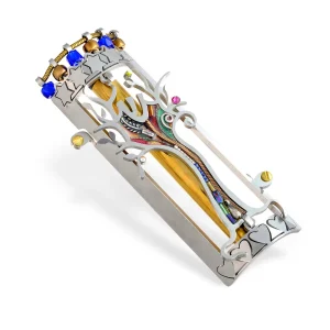 Stars and Hearts Tree of Life Mezuzah - 1450558