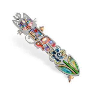 Playful Cat Kids Mezuzah - 1451822